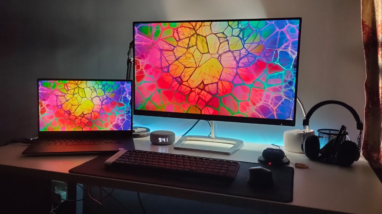 DIY Home Office and Desk Tour Work from home setup my home Office tour vibrant Desk setup