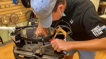 Time Lapse: How to String a Head Speed MP Tennis Racquet (Keegan Lupul)