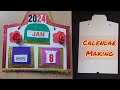 How to make a 2024 calendar  diy  calendar making with paper craft diy papercraft