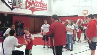 Basketball camp is a slam dunk for special needs children. check out their first practice here: