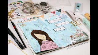 Easy Art Journal Process #1 with Cocoa Daisy Kits (Ad)