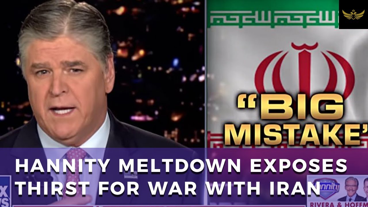 Hannity meltdown exposes thirst for war with Iran. Tucker is voice of reason