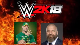 WWE 2K18 John Cena VS Triple H Backstage Brawl