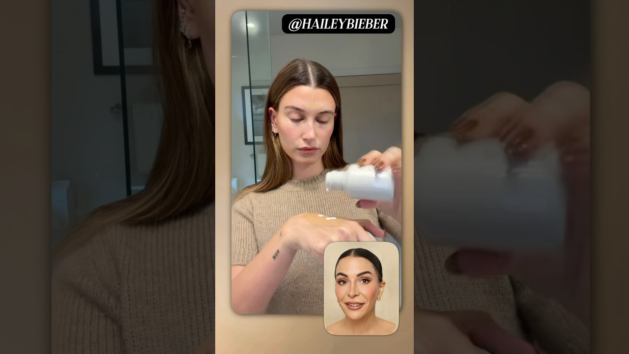 Hailey Bieber’s VIRAL CLOUD SKIN HACK in action 😲