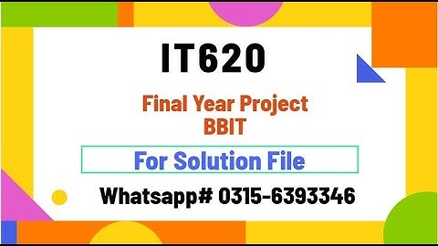 IT620 Final Year Project BBIT it620 #it620 #it620 #project #vu #virtualuniversityofpakistan
