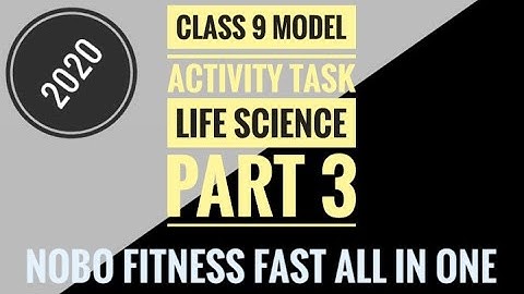 Class 9 Model activity task Life science (part 3) (Nobo fitness fast all in one)