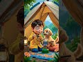 camping in rainy season🌧️💫#viralshorts #support #subscribe #cartoon #trending #cute #puppy #fyp #ai