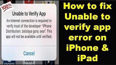 How to Fix Unable to Verify App error on iPhone in iOS 15 iOS 15.2