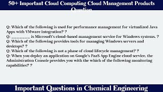 MCQ Questions Cloud Computing Cloud Management Products with Answers