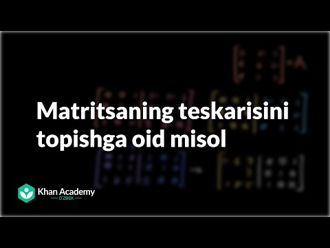 Video: Matritsaning Teskarisini Qanday Olish Mumkin