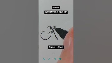 Signature for J | Jace | SBtellME Calligraphy and Handwriting #shorts #signature #calligraphy