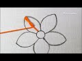 Hand Embroidery Amazing Flower Design New Fishbone Stitch Super Unique Flower Sewing Easy Tutorial