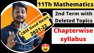 Mathamatics 2nd Term Chapter wise Syllabus 2021 2022 Detail