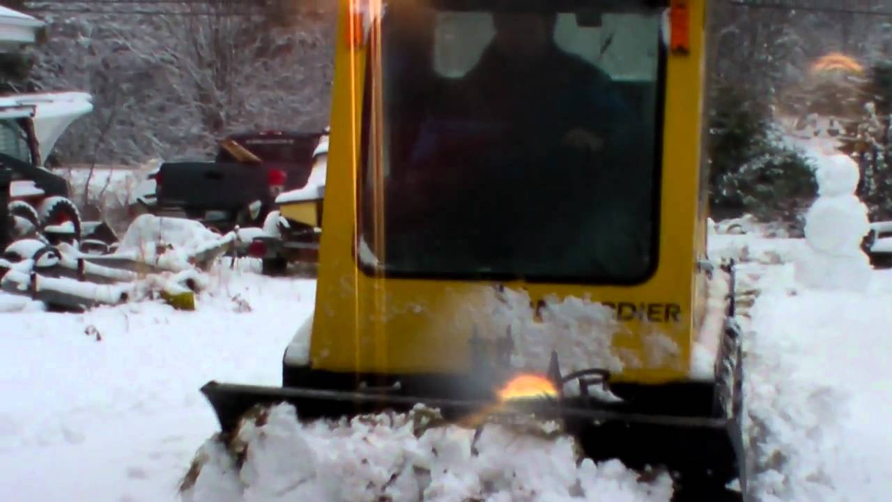 Bombardier SW 48 plowing snow YouTube