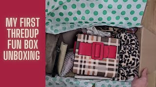 My first unboxing of a thredUP Rescue Fun Box!