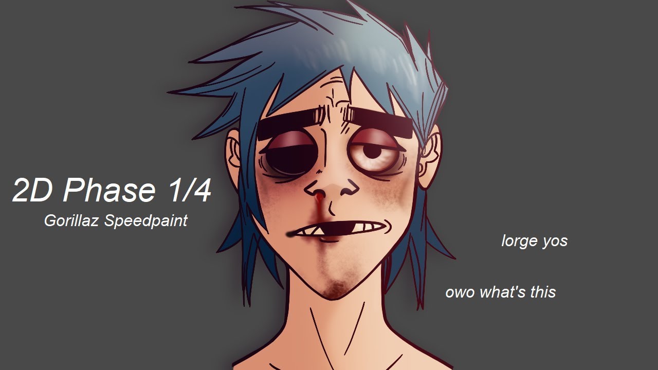 2D, Gorillaz, Speedpaint, Gorillaz Phase 1, Gorillaz Phase 4, 2...