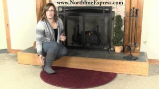 Flame 4' Half Round Crimson Fireplace Rug