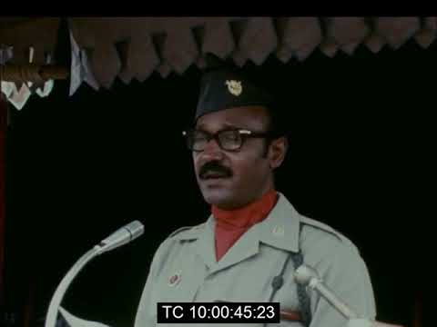 Teferi Benti At The Graduation Of Police October 1975 ጄኔራል ተፈሪ በንቲ በፖሊስ መኮንኖች ምርቃት ላይ 1968 ዓ ም