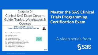 Clinical SAS Exam Content Guide: Topics, Weightages & Courses | Clinical Cert Ep 2