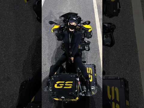 Cute Girl Meets The Monster BMW R1250GSA Adventure Ride Bmwgs R1250gsa Rider Motorbike Travel 