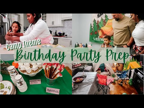 Video: CAMP THEMED BIRTHDAY PARTY PREP | 2 YEAR OLD BIRTHDAY PARTY IDEAS