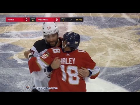 Patrick Maroon vs Micheal Haley Mar 1, 2018