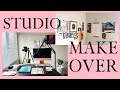 Transforming my home office into an art studio  art studio makeover 2023  at home art studio tour