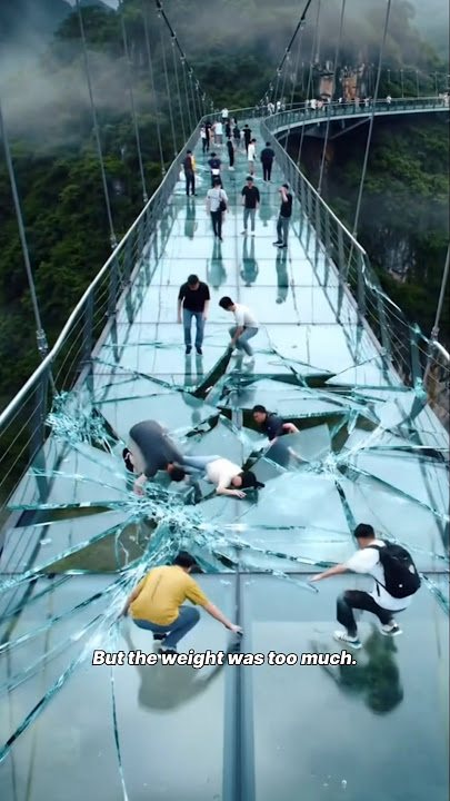Glass Bridge Collapse in China Caught on Camera! 😱