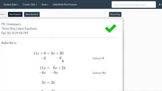 Solving Two Step and Multi Step Equations deltamath com 2020 04 30 11 08 41 1