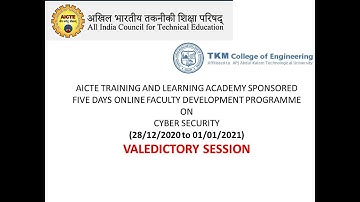 Valedictory Session ATAL TKMCE ONLINE FDP ON CYBER SECURITY