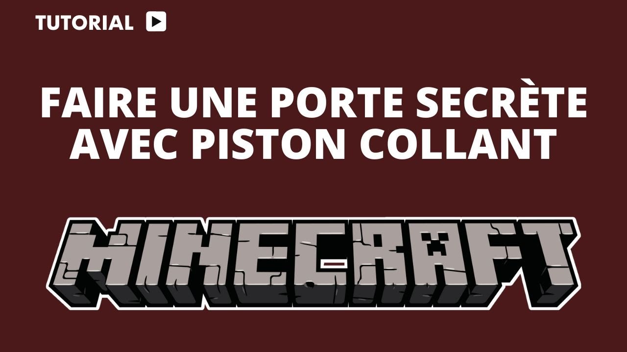 Comment faire une porte secrète dans Minecraft avec piston collant 🕵️‍♂