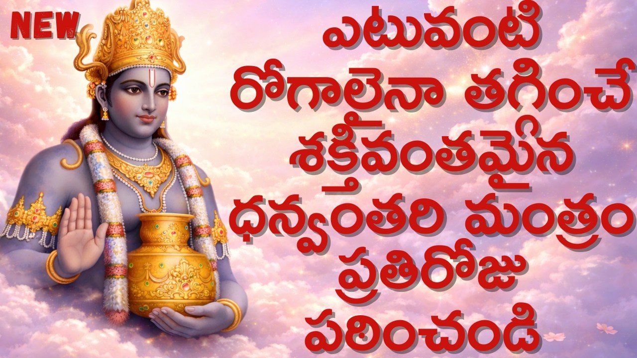 అత్యంత శక్తివంతమైన ధన్వంతరి మంత్రం - DHANVANTARI MANTRAM WITH TELUGU LYRICS #devotional