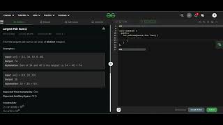 Largest Pair Sum | DSA| GFG| C++