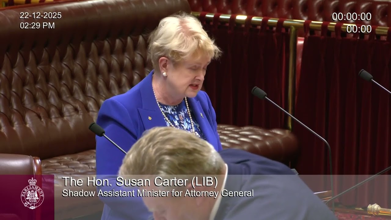 The Hon. Susan Carter speaks after the Bondi Attack.