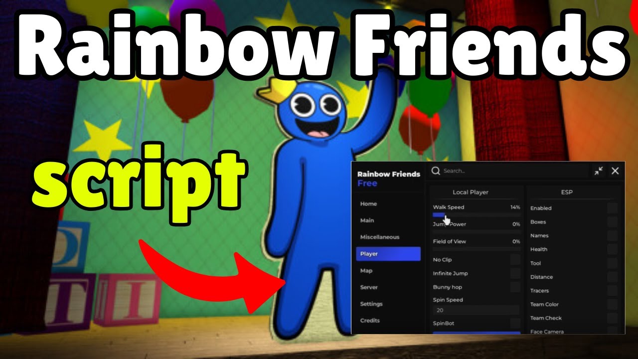 [🔥 OP] Rainbow Friends Script | AUTO WIN 🎯, INF JUMP 🚀, ESP 👀 & MORE! 💥 ...