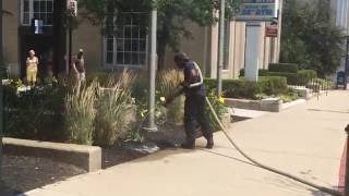 Mulch Fire at Athol Savings Bank