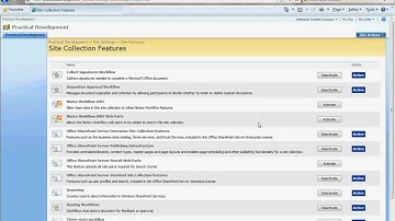 SharePoint 2007 - How to Enable Publishing Feature