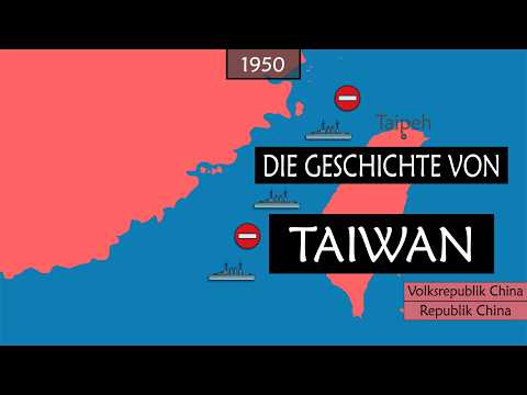 The history of Taiwan – summary on a map