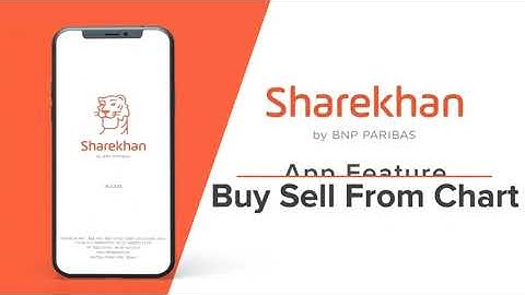 Buy and Sell directly from Charts in mobile app..Sharekhan