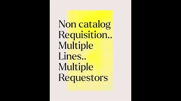 Creating PO from Non Catalog Requisition with Different Requestor