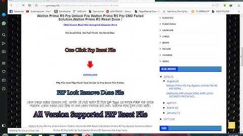 Walton Primo R5 FRP Reset File MT6739 Android 8.1.0