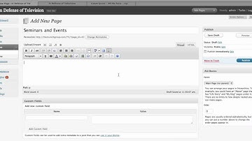 Wordpress:  How to Post and Edit Content Part 1