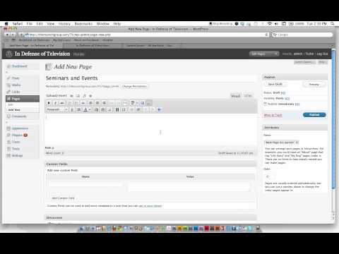 Wordpress:  How to Post and Edit Content Part 1