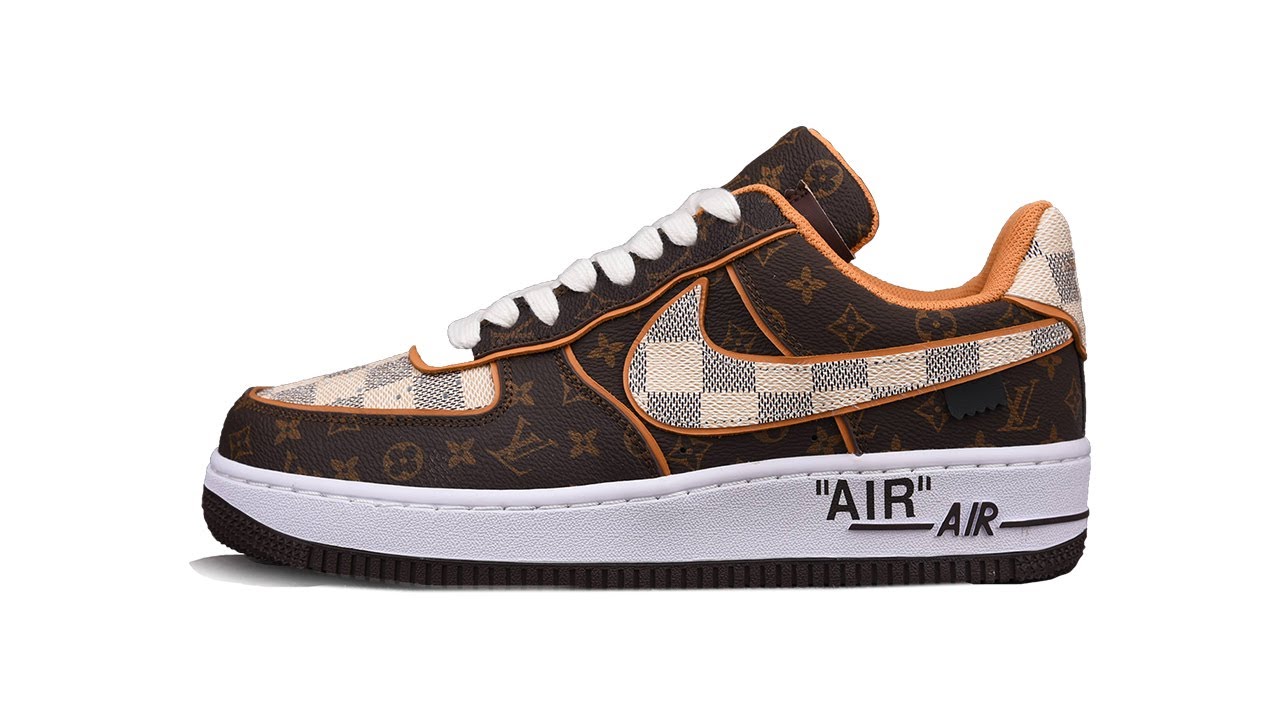 Nike Air Force 1 Low Louis Vuitton Off White Monogram Brown Damier Azur ...