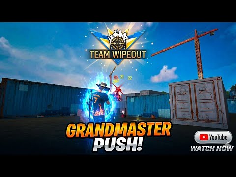 NEW BR  RANK SEASON GRANDMASTER PUSH 1 VS 4  TEAM WIPEOUT GAMEPLAY #freefire #grandmasterpush #viral