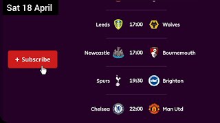 16 April 2026 | PREMIER LEAGUE FIXTURES 2025/26 - Week 32 | SCORES FOR MAN UTD AND CHELSEA 
