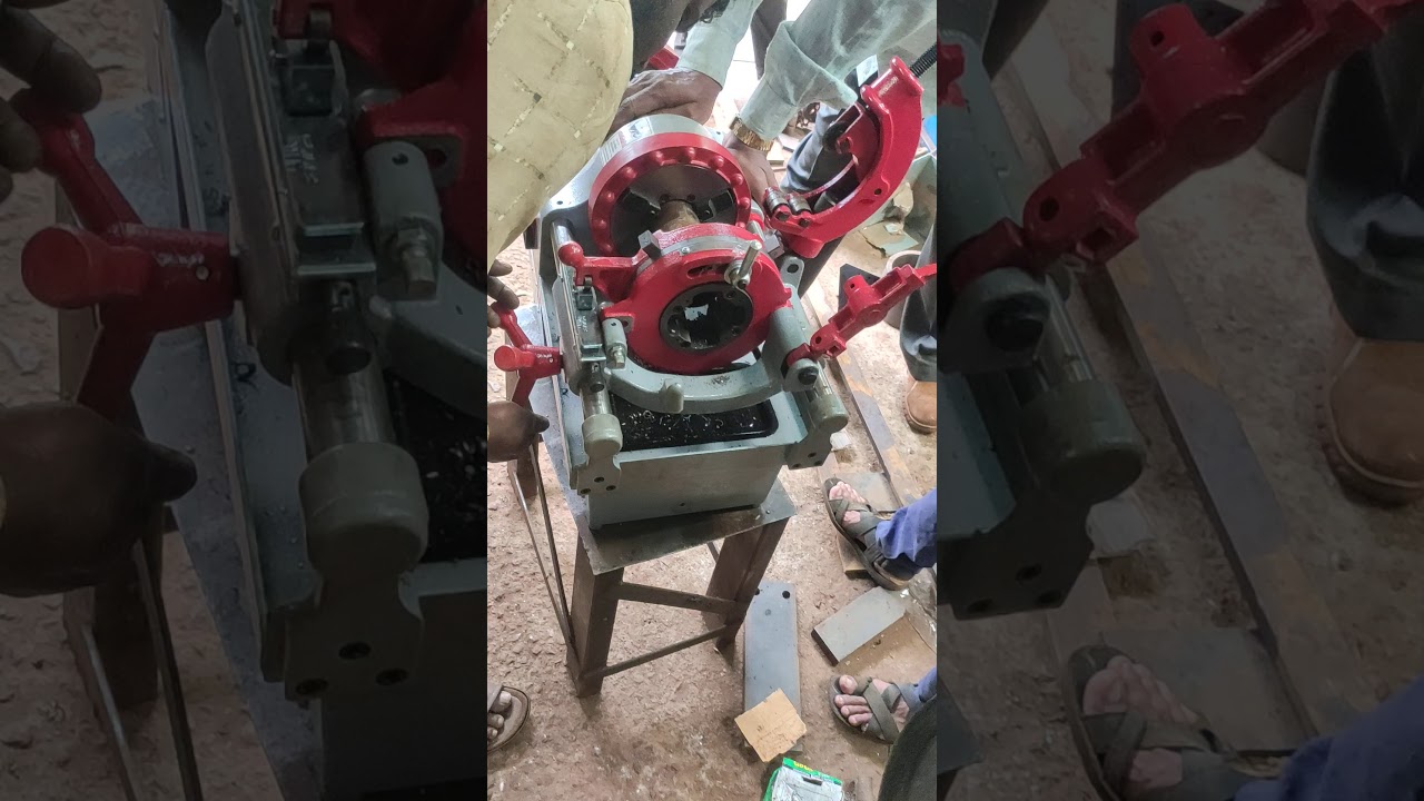 Borewell pipe Threading machine