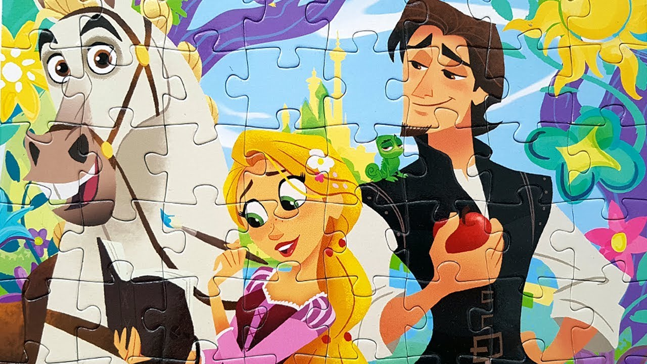 Enredados PUZZLE Rapunzel Disney Princess Puzzles EDUCA Tangled Puzzle Games for Kids YouTube