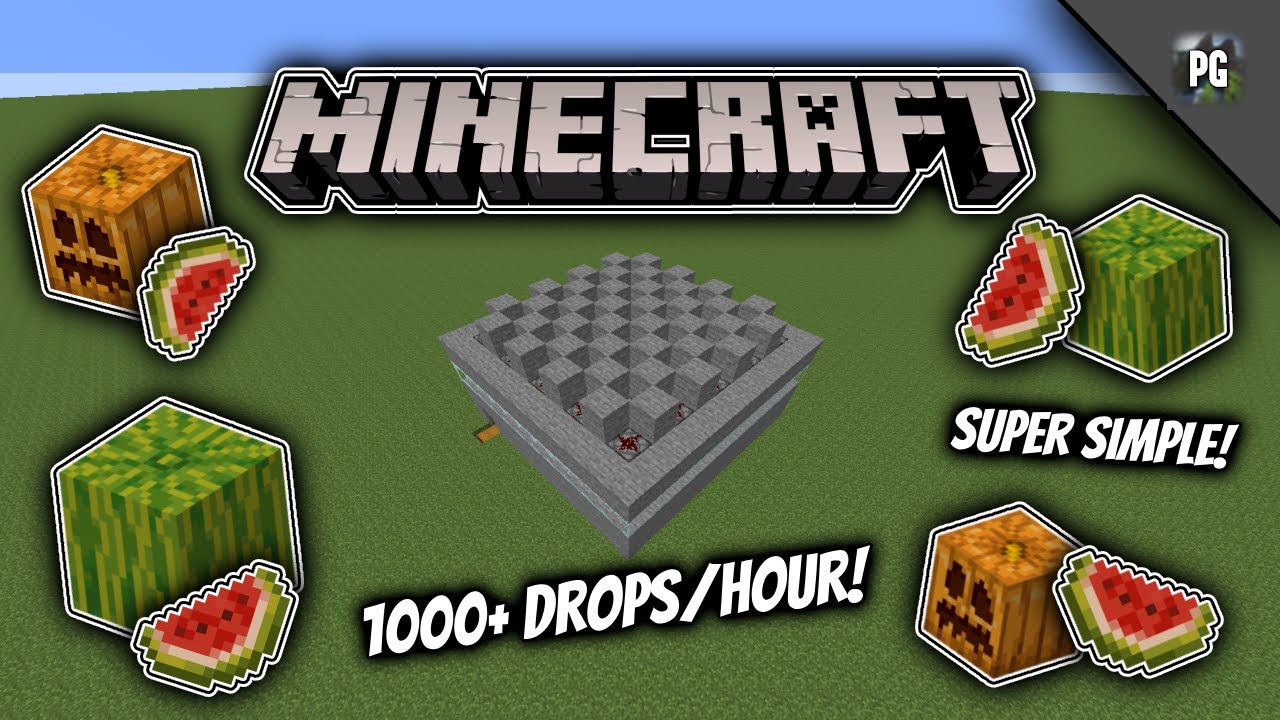️Minecraft How to Make a Pumpkin/Melon Farm (1.20+) 1000+ items/Hour