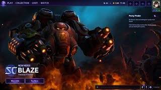 Blaze main menu background screen and music themes. Veteran Firebat. Heroes of the Storm screenshot 2